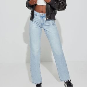 Garage Light Blue Straight Leg Jeans